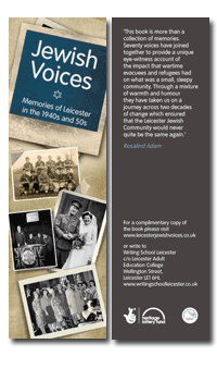 Leicester Jewish Voices Bookmark